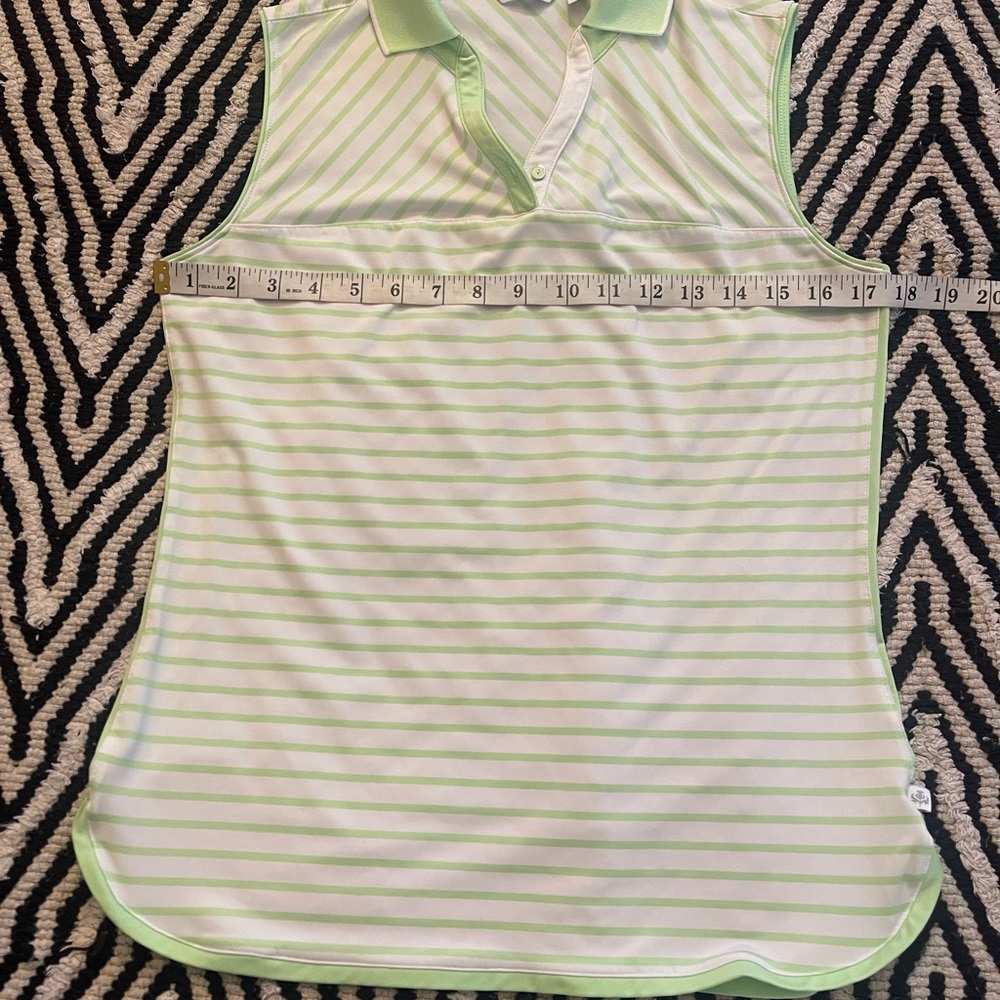 Lady Hagen Mint Green Striped Tank Top - Picture 5 of 5